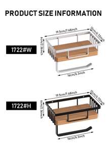 1pc Paper Towel Storage Rack, Wet Wipes Dispenser, Bathroom Roll Holder, Toilet Paper Holder, Small Bathroom Rack, Bathroom Accessories