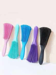 1pc Vent Detangling Hair Brush Simple Anti Static Hair Comb Suitable For All Hair Types Gifts Birthday Graduation - Multicolor - View 2