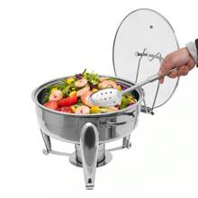 YIYIBYUS 6L Stainless Steel Chafing Dish Buffet Warmer Buffet Server Warmer Pan Chafing Dish