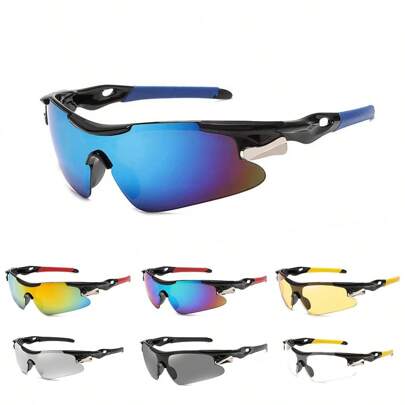 1 Pair Of Stylish And Colorful Large Frame Outdoor Sports Goggles, Adult Windproof And Sand Proof Hiking Goggles, Mountain Bike Riding Goggles, Driving Goggles, Outdoor Cycling Accessories, Fishing Goggles