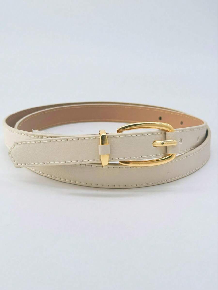 Women's Fashion Belt Round Buckle Strap For Colorful Jeans