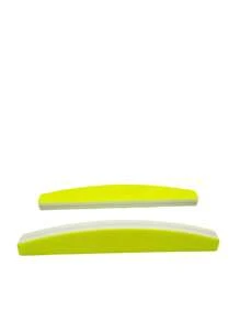 10 件专业指甲锉 100/180 粒度荧光海绵缓冲器厚高弹棉指甲抛光垫，可定制指甲打磨条，双面抛光指甲护理塑形工具