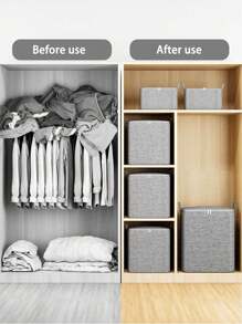 1PC Back To School Season Large Capacity Cationic Storage Bag, Gray Cationic Storage Bag, Toy Storage Bag, Miscellaneous Storage Bag, Clothing Storage Bag, Moving Packaging Bag, Cabinet Storage Bag, Bed Bottom Storage Bag, Cabinet Top Storage Bag, Fabric Storage, Portable Storage, No Need For Support, Suitable For Home Organization And Storage, Office Supplies Organization, Miscellaneous Organizationbedroom,Organizer,Organiser,Home Storage,White T Shirt Women,Black Pants Women,Ladies Winter Clothes,Dress,Winter Clothes For Ladies,Elegant Woman Dresses,White Shirt For Ladies,Long Sleeve,White Jumpsuit For Women,Spring Dresses For Women,Spring Outfits For Women,Spring,Spring Clothes,Minimalist,Summer Tops