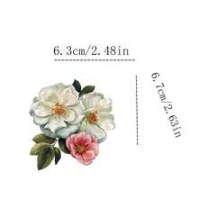 50PCS Retro Flowers Stickers Vinyl Aesthetics Stickers Scrapbooking, Diary, Bumper, Skateboard, Water Bottle, Cartoon, Hard Hat, Car Stickers And Decals