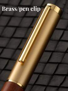 [Custom Order] Providing 1pc High-Quality Customized Product, Heavy Metal Feeling, Electroplated Brass Clip, Wooden Pen Barrel, Brass Cap, 0.5mm Nib Fountain Pen, With 1pc Gift Box Pocket Clip - Smooth Writing, Refillable Medium Nib, Comes With 2pcs Refill Cartridges, Elegant Gift Box, Personalized Business Gift - Unique, Thoughtful Fountain Pen Gift Set For Colleagues, Friends, Family, Holidays Such As Christmas, Father's Day, Thanksgiving, Valentine's Day, Mother's Day, Teacher's Day Back To School