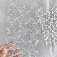 White Star Face Jewels, Eye Corner Diamond Stickers, Party & Stage Decorative Hair, Body Gems, Pentacle Stickers, Creative Photo Album, Acrylic Crystal Diamond Stickers, Body Accessories,Concert Look,Face Gems - White - View 5