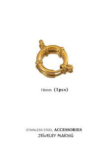 Verstelbare roestvrijstalen karabijnhaken, 10-18 mm ronde veersluiting, veelzijdige hangerconnectoren voor doe-het-zelf kettingen, armbanden, enkelbandjes, ook draagbaar als modieuze sieradenonderdelen, verguld, waterbestendig