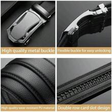 Fashion Business Men's Belt Genuine Luxury Brand Belt Metal Buckle Belt High-Quality PU Leather Soft Belt For Cargo Pants Jeans - Style A - 查看 8