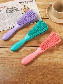 1pc Vent Detangling Hair Brush Simple Anti Static Hair Comb Suitable For All Hair Types Gifts Birthday Graduation - Multicolor - View 13