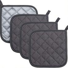 4 件套厨房锅架耐热清洁锅架套装，烤箱隔热垫毛巾布锅架，用于烹饪和烘焙餐厅，厨房隔热垫隔热垫套装 - 彩色 - 查看 4