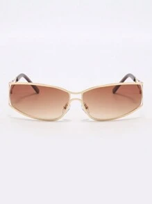 Retro Y2K Hollow Chic Fashion Glasses For Women, 2025 New Style For Summer Beach Vacation,Outdoor,Travel Shades Street Y2k Style Oversized Wrap Frame For Music Festival Preppy Style For Back To School