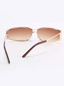 Retro Y2K Hollow Chic Fashion Glasses For Women, 2025 New Style For Summer Beach Vacation,Outdoor,Travel Shades Street Y2k Style Oversized Wrap Frame For Music Festival Preppy Style For Back To School
