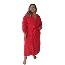 Roupão Unissex Adulto Plusize Longo com Capuz Gramatura 250