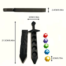 Set de 5 piezas de piedras para el juego de Gonggi y espada RPG para juegos de mesa - Juego tradicional de canicas, mejora la coordinación mano-ojo, perfecto como regalo para , Pascua o San Valentín
