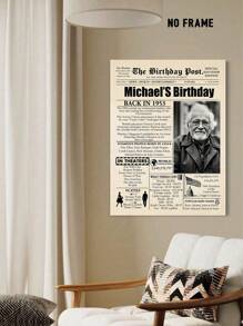Custom Birthday Year You Were Born, Birthday Canvas Poster,Back In 1953,Newspaper Printable Sign,Personalized Name & Photo Prints,For Birthday Party,Family Gathering,Gifts For Friends And Family - 1953 - View 13