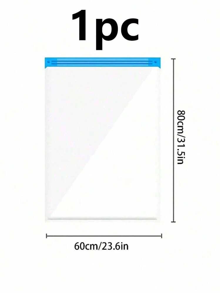 9pcs/1 Set - Vacuum Compression Bags With Air Pump, Large Capacity Sealed Bags, Foldable Travel Luggage Organizer Bags, Transparent Waterproof Garment Bags, Packing Cubes For Clothes, Shoes, Accessories Storage Bedroom, Organizer, Home Storage, White T Shirt Women, Black Pants Women, Ladies Winter Clothes, Dress, - Clear - View 16