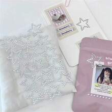 White Star Face Jewels, Eye Corner Diamond Stickers, Party & Stage Decorative Hair, Body Gems, Pentacle Stickers, Creative Photo Album, Acrylic Crystal Diamond Stickers, Body Accessories,Concert Look,Face Gems - White - View 7