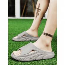 Dép xỏ ngón mùa hè cho nam đế EVA dày, giày thể thao ngoài trời nhẹ, giày đi biển, dép đi trong nhà chống trượt, chống mài mòn - Xám - Xem 5