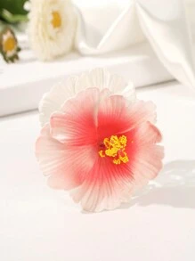 مشبك شعر بزهرة واحدة للنساء، مشابك شعر على شكل زهرة الخبيزة للعطلات، مشابك شعر كبيرة جميلة لشعر سميك ورفيع، إكسسوارات شعر بزهرة البلوميريا، مشبك شعر أنيق - متعدد الألوان - مشاهدة 11