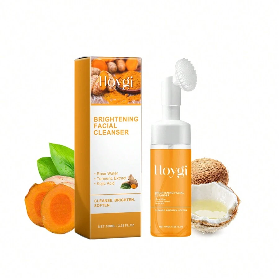 Limpiador facial de cúrcuma Hoygi, limpieza profunda de la piel facial, desvanece marcas de acné, hidratante, blanqueador, belleza de la piel - 1 - Ver 1