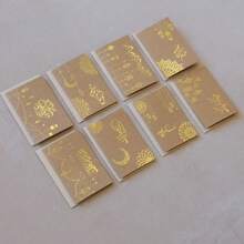 8pcs 2.76*4.13 Inch Eid Al-Fitr Greeting Cards With 8 Pcs 4.33 Inch*2.95 Inch Envelopes, 300g Thick Cardstock With Foil-Stamping Design, For Arabic Customs Ramadan And Eid Al-Fitr Holidays - Brown - View 8
