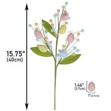 Easter Egg Simulation Berry Cuttings, Spring Flower Stems, Spotted Easter Egg Branches, Suitable For Easter, Flower Arrangement Center Decoration, Colorful Simulation Bouquet Decoration