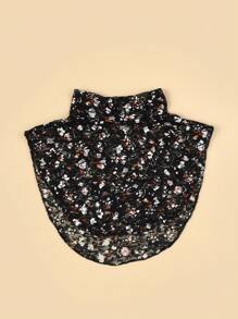 1pc Women Snood Patterned Polyester Seamless Mock Neck Collar, Solid Color Autumn/Winter Base Layer