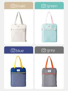1pc Simple Design Oxford Cloth Multipurpose Tote Bag - Waterproof & Stain-Resistant Backpack With Wrist Strap, Messenger Bag And Crossbody Bag Functions, Suitable For School, Office And Outdoor