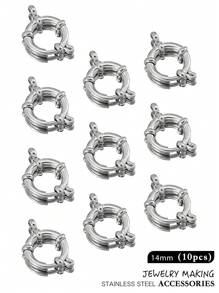 Verstelbare roestvrijstalen karabijnhaken, 10-18 mm ronde veersluiting, veelzijdige hangerconnectoren voor doe-het-zelf kettingen, armbanden, enkelbandjes, ook draagbaar als modieuze sieradenonderdelen, verguld, waterbestendig
