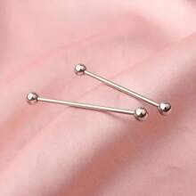 10 件不锈钢简约舌钉、杠铃耳环、球形穿孔首饰，适合男女日常佩戴