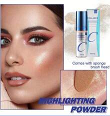 XINSON Highlighter Fairy Powder 3 Shades Use For Hair Facial Body With Sponge Applicator - 3# - View 3