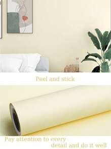 1 Roll Of Pink Self-Adhesive Wallpaper, Thickened Waterproof, Moisture-Proof, Wear-Resistant, Removable Paper, Ideal For Bedroom, Living Room Wall, Cabinet, Furniture Renovation, Diy Cuttable, Tear Off And Stick