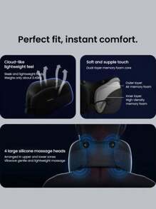 PHILIPS 便携式U型颈部按摩器，舒适支撑，放松按摩，方便实用，适合居家和办公使用，男女皆宜，是馈赠亲朋好友的绝佳车载礼物。