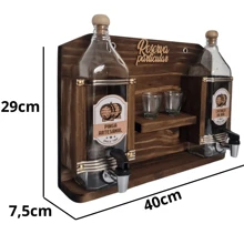 Pingometer Holder 2 Square Bottles Cachaça Barbecue Drink - Cây thông - Xem 6