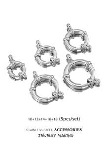 Verstelbare roestvrijstalen karabijnhaken, 10-18 mm ronde veersluiting, veelzijdige hangerconnectoren voor doe-het-zelf kettingen, armbanden, enkelbandjes, ook draagbaar als modieuze sieradenonderdelen, verguld, waterbestendig