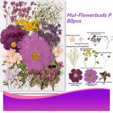 35pcs Dried Pressed Flowers For Resin Molds, Real Pressed Flowers Dry Leaves Kit For Art Crafts Resin Jewelry Making Scrapbook Supplies Card Making Soap Candle DIY Nails Decor| Valentine Day's Gift| Couple Gift| Christmas Gift Xmas Gift| Halloween Gift Decor