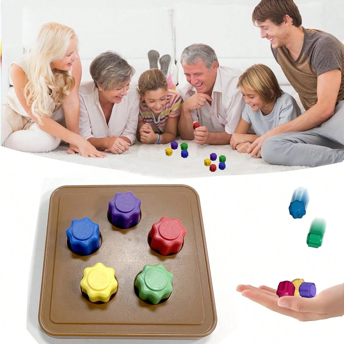 Gonggi Juego Coreano Tradicional – Set De Piedras De Colores Con Placa Cuadrada, Para Niños Y Adultos