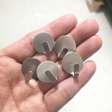 5pcs Mini Stainless Steel Small Adhesive Damage-Free Hooks, Dormitory Damage-Free Round Small Sticky Damage-Free Hooks, Bathroom Shelf, Hangers Damage-Free Hooks Hanger, Wall Pictures, White Damage-Free Hook, Black, Sticky Wall Damage-Free Hooks, Purse Hanger Wall, Wall Hangings, Picture Frame Damage-Free Hooks - Stainless Steel - View 1