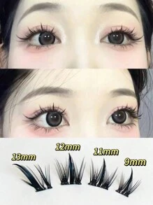 80 sợi lông mi mềm mại tự nhiên dành cho người mới bắt đầu, lông mi mắt chó + lông mi cong hình cô gái dễ thương, lông mi hoạt hình mềm mại, phân đoạn cong chữ C (Bao bì ngẫu nhiên) Cụm lông mi, Cụm lông mi, Lông mi riêng lẻ, Lông mi, Lông mi giả - C - Xem 2
