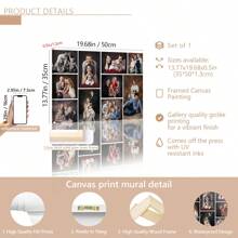 1pc Customize Your Family Photo, Print Custom Photos On Canvas, Personalized Couples Photo Wall Art - Personalized Custom Posters, Upload Your Family Photos, Cozy Family Photos, Couples And Pets Memories Photo Prints, Birthday Gift Art Photos - Multicolor - View 14