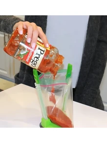 1/2/6pcs Baggy Rack Holder For Food Prep Bag/Plastic Bag Holder Stand, Meal Planning/Prep Bag Holders, Ideal Plastic Kitchen Gadget