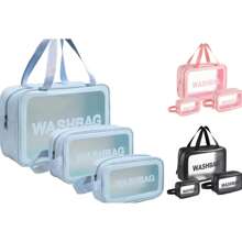 Festa Junina Kit 3 Necessaire Maquiagem Transparente WashBag A Prova De Água 332