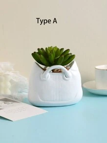 1pc Personalized Creative Handbag Planter, Resin Planter For Bedroom, Study Room, Window Display, TV Cabinet Decor, Home Decor, Resin Crafts, Desktop Decoration, Planter (Excluding Decorations)