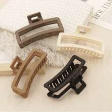 1/4 件方形发夹 发夹适用于盘发发型 家居浴室装饰 夏季