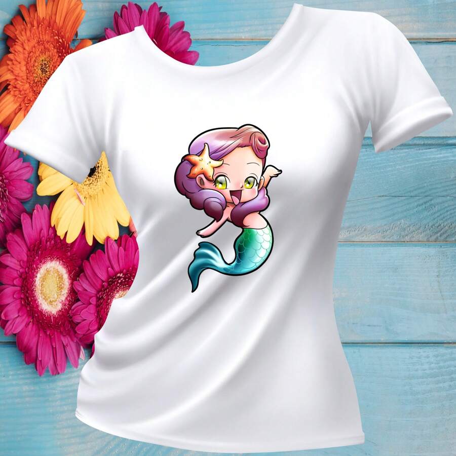 PLAYERA MODA SIRENA BEBE - Blanco - Ver 1
