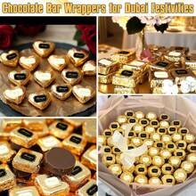 大号迪拜巧克力棒开心果包装纸带贴纸