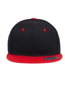 1件裝 男士可調節雙色純色棒球帽 Snapback 棒球賽事款 籃球帽 秋季運動風 美式精神 90年代穿搭 - 純色 - 查看 20