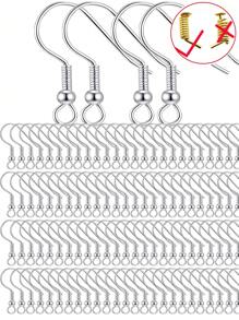 50/200 Pcs Hypoallergenic Earring Hook And Backs Set For Earring & Jewelry Making, Includes Earring Hooks And Backs
