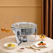 YIYIBYUS 6L Stainless Steel Chafing Dish Buffet Warmer Buffet Server Warmer Pan Chafing Dish