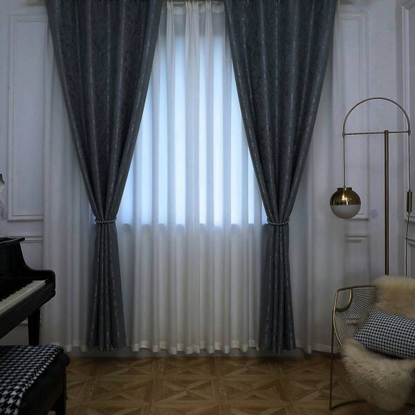 1 unidade de cortinas blackout opacas para quarto e sala de estar 145 cm * 250 cm